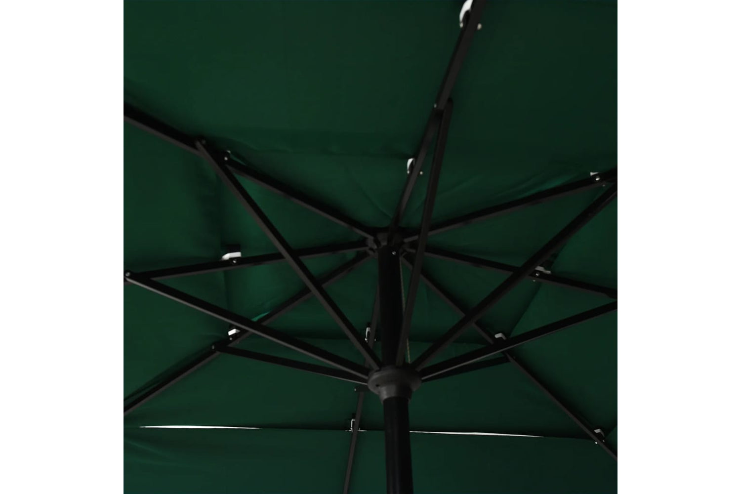 Vidaxl 313837 3-tier Parasol With Aluminium Pole Green 2.5x2.5 M-5