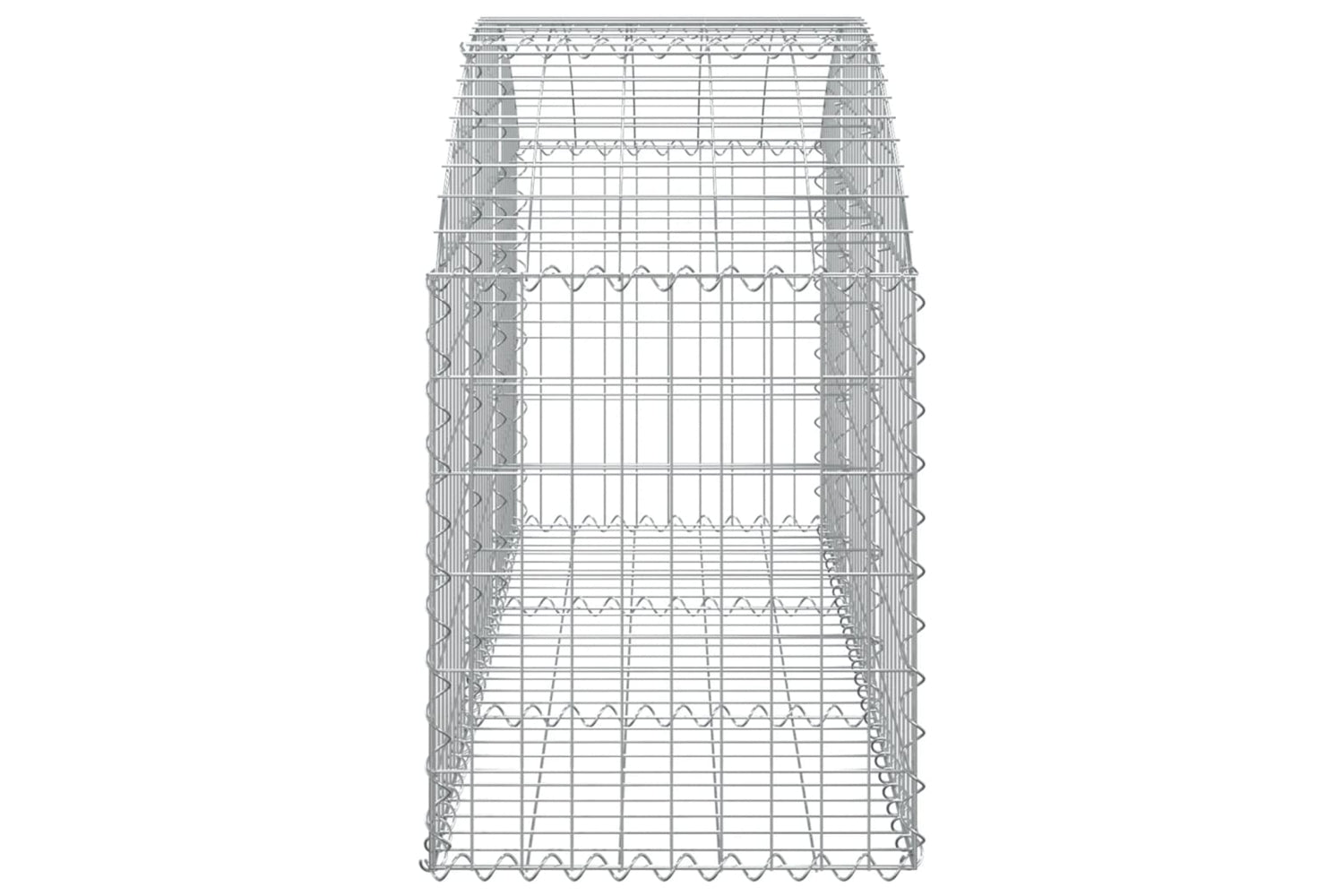 vidaXL 153453 Arched Gabion Basket 150x50x60/80cm Galvanised Iron-3