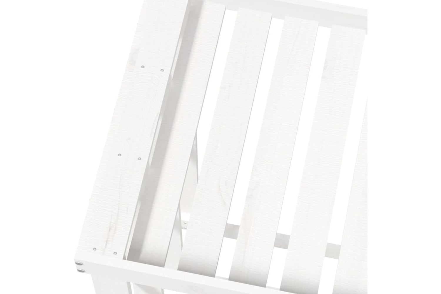 vidaXL 822627 Outdoor Log Holder White 108x52x106cm Solid Wood Pine-7