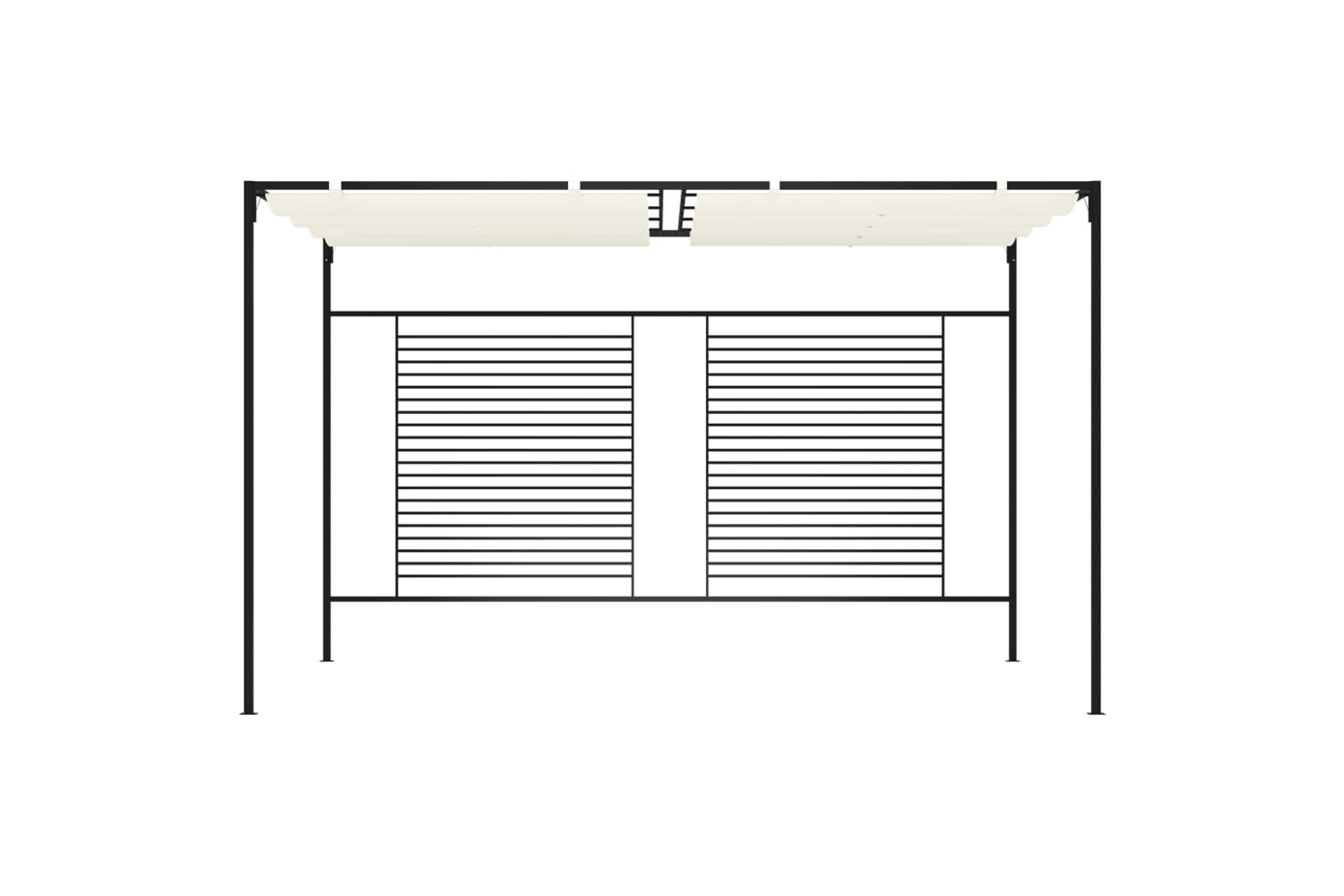 Vidaxl 313623 Gazebo With Retractable Roof 3x4x2.3 M Cream 180 G/mâ²-2