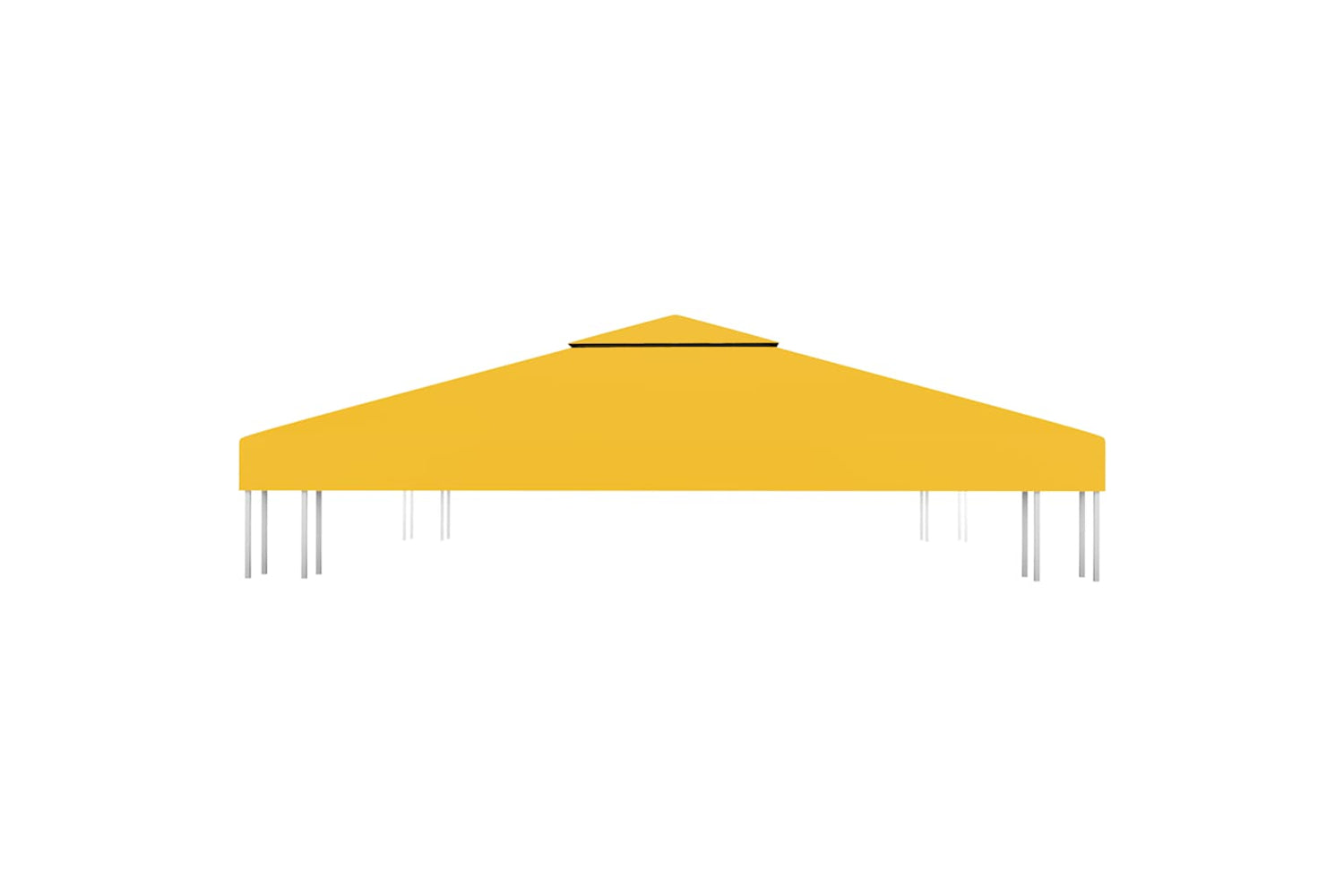 Vidaxl 312073 2-tier Gazebo Top Cover 310 G/mâ² 3x3 M Yellow-3