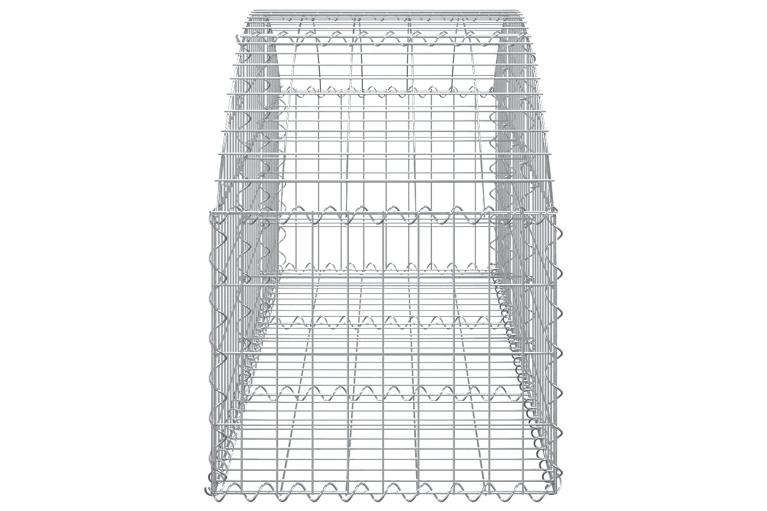vidaXL 153452 Arched Gabion Basket 150x50x40/60cm Galvanised Iron-3