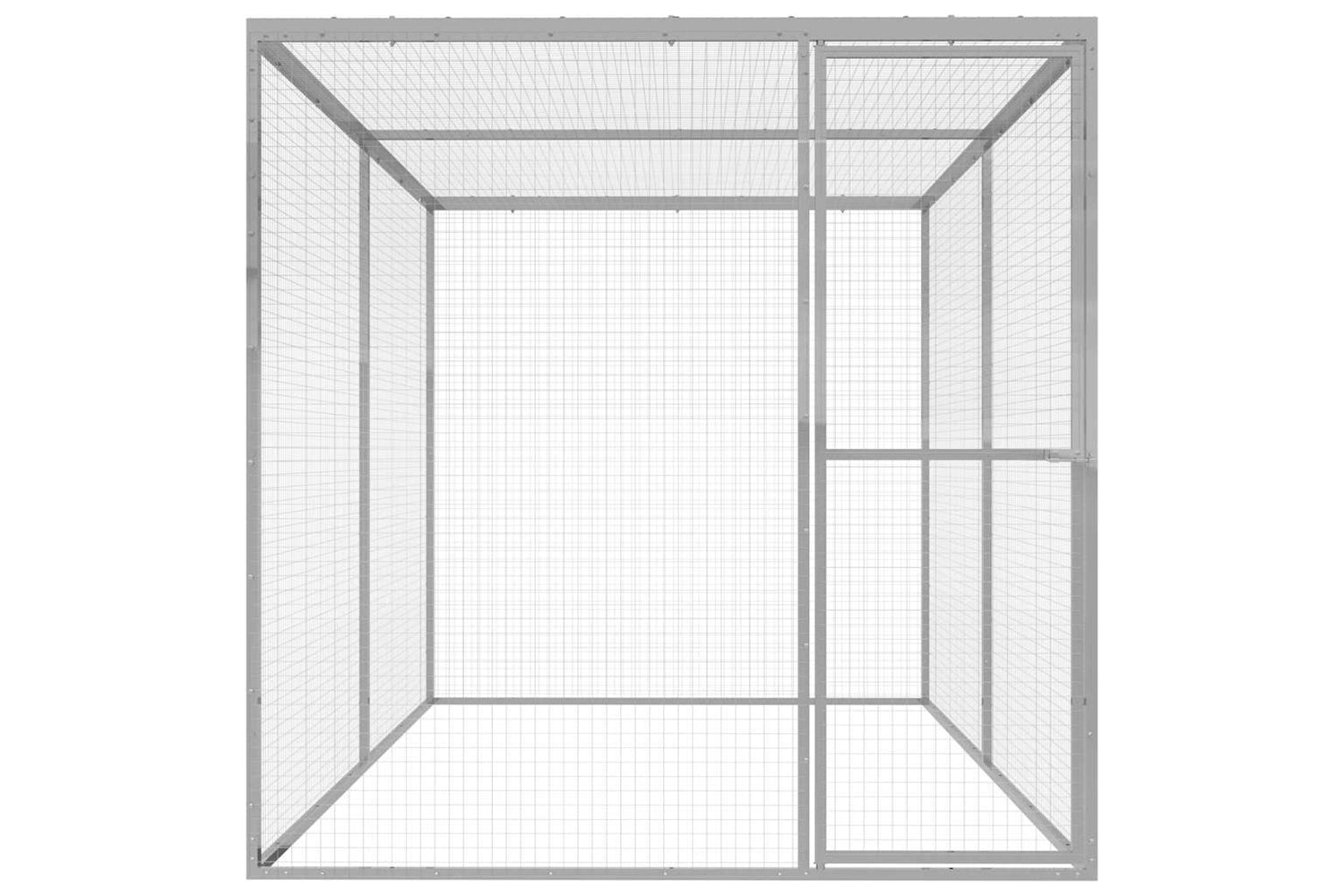 Vidaxl Cat Cage 3x1.5x1.5 M Galvanised Steel-2