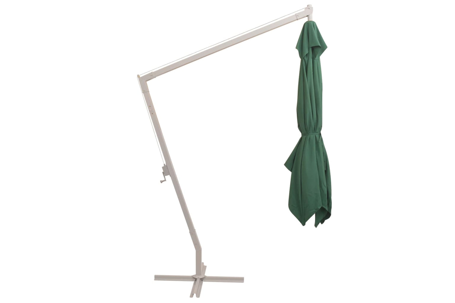 vidaXL 42973 Hanging Parasol 300x300cm Green Aluminium Pole-4
