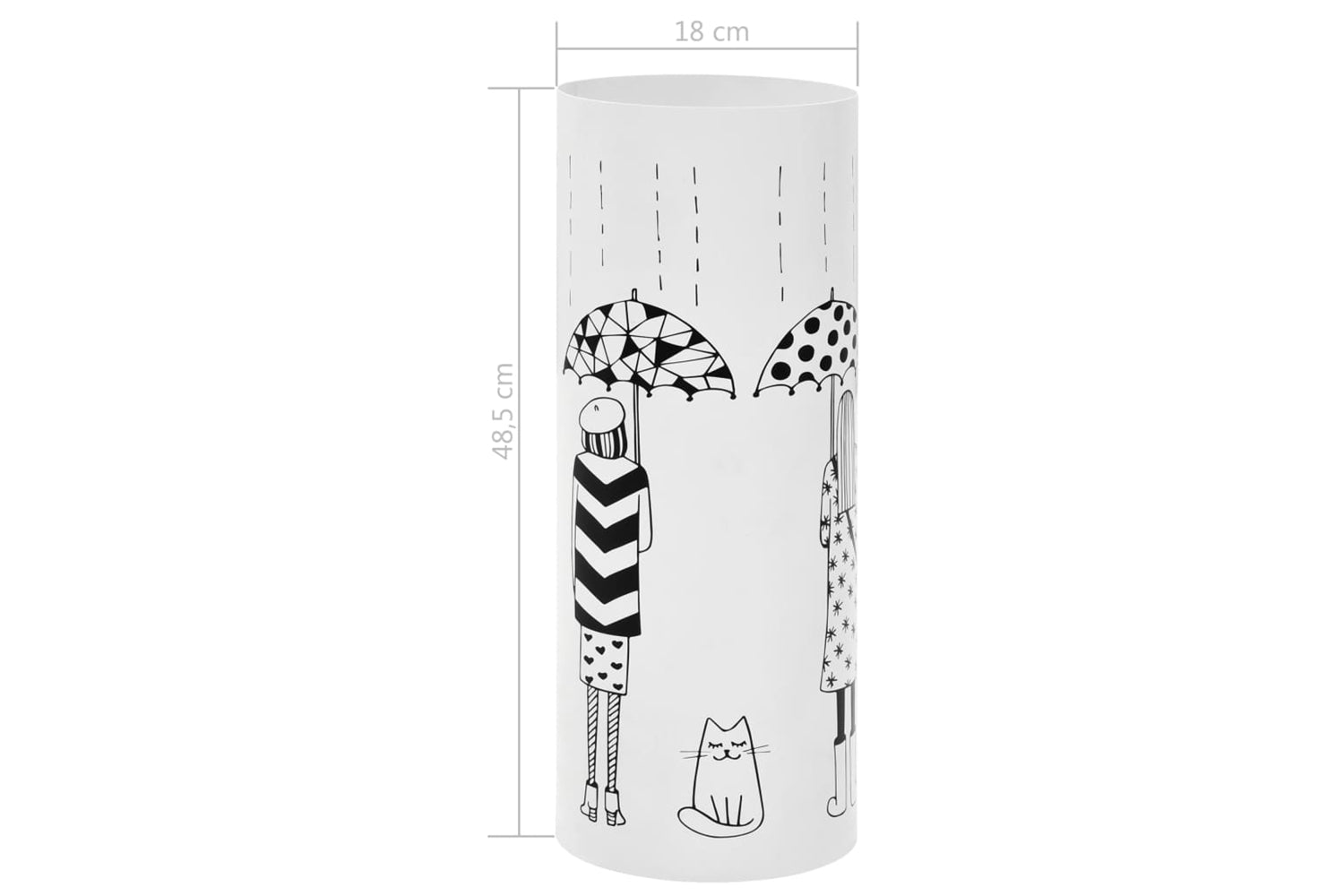 Vidaxl 246801 Umbrella Stand Women Steel White-6