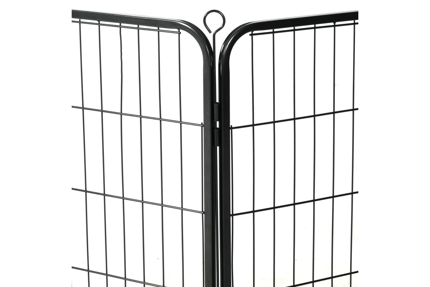 vidaXL 275491 Dog Playpen 16 Panels Steel 80x80cm Black-6