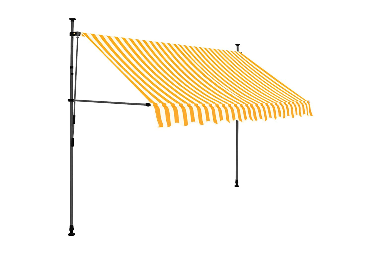 vidaXL 145859 Manual Retractable Awning With Led 300cm White And Orange-2