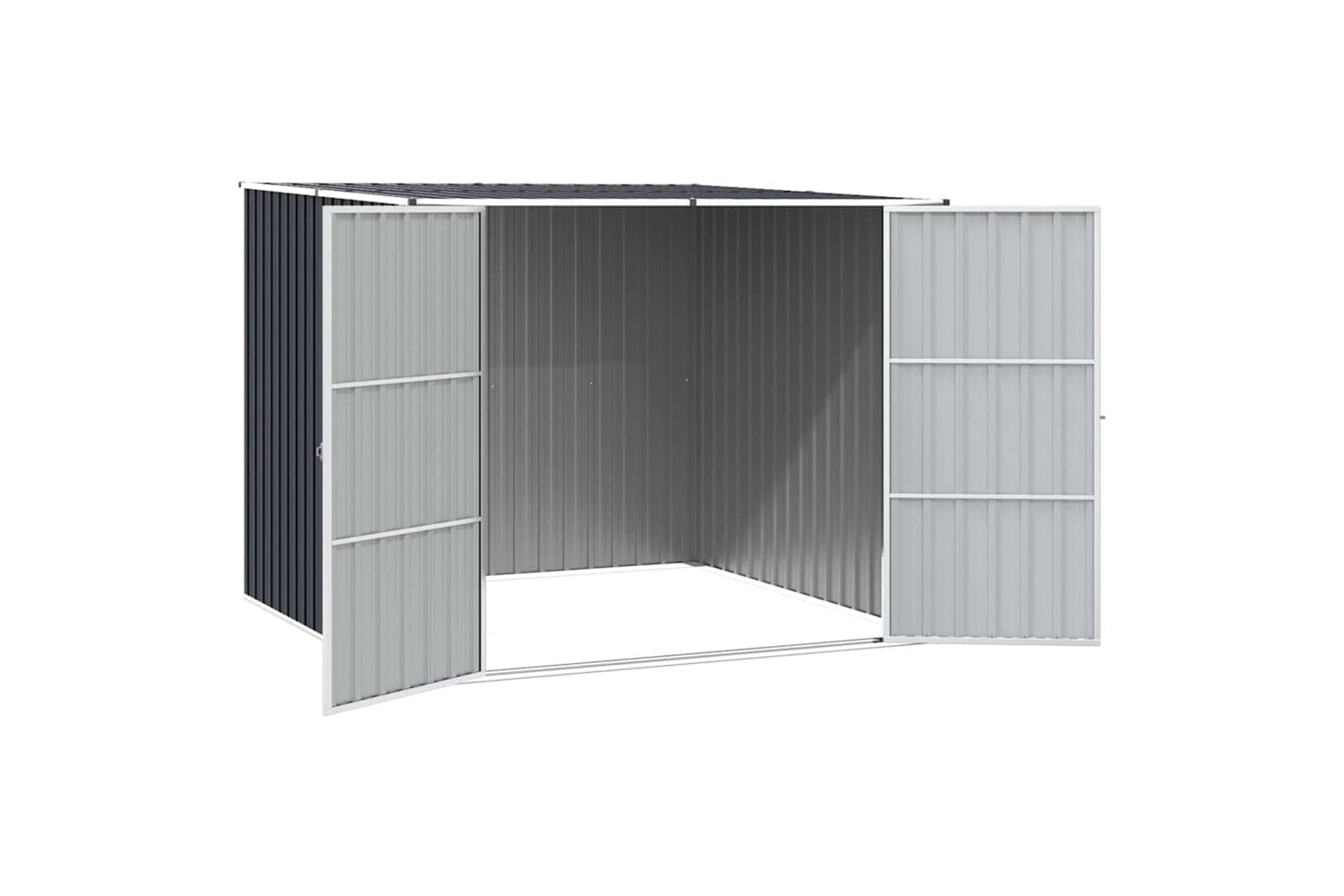 vidaXL 46255 Garden Shed Anthracite 195x198x159cm Galvanised Steel-5