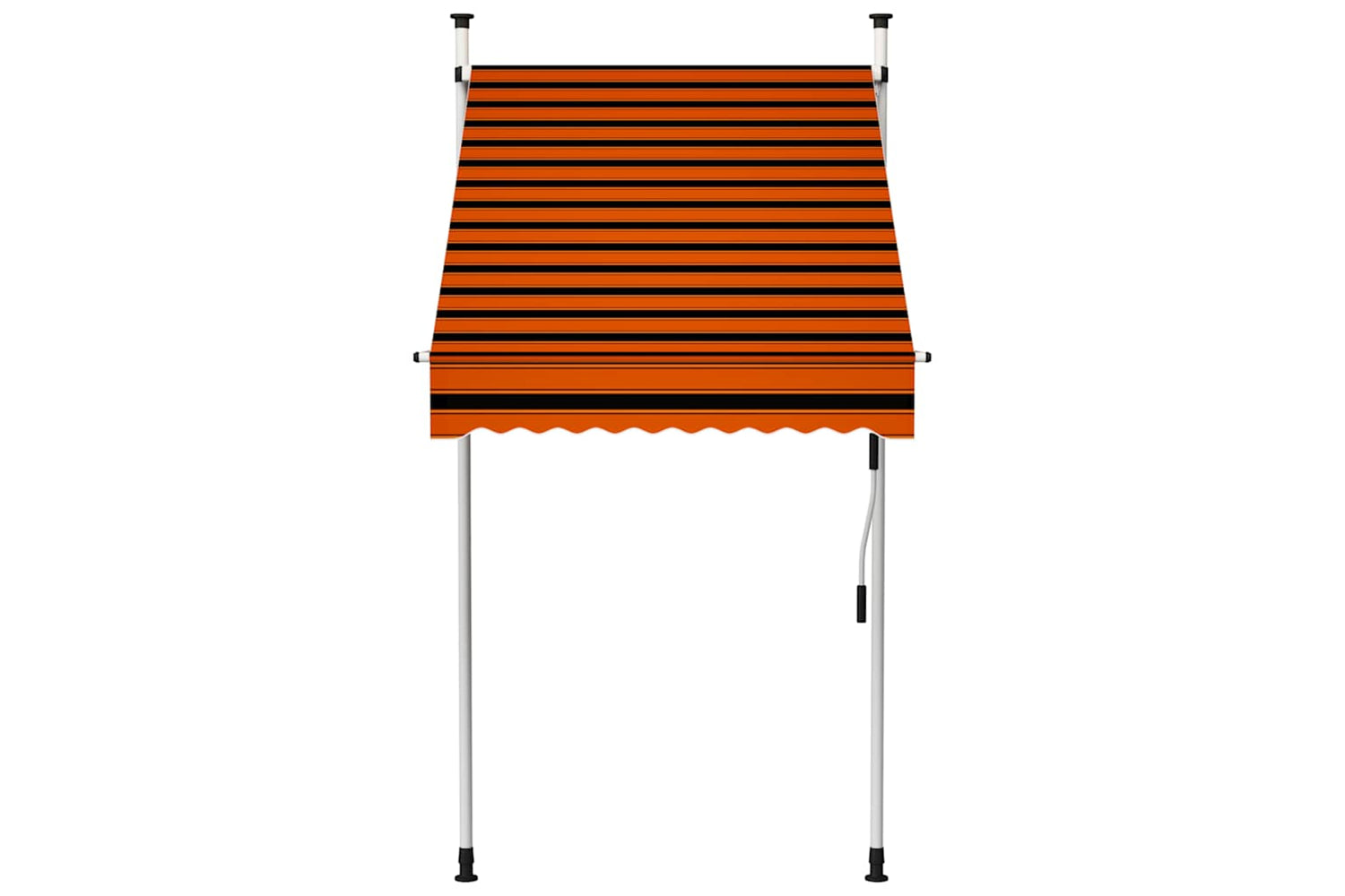 vidaXL 145834 Manual Retractable Awning 100cm Orange And Brown-2