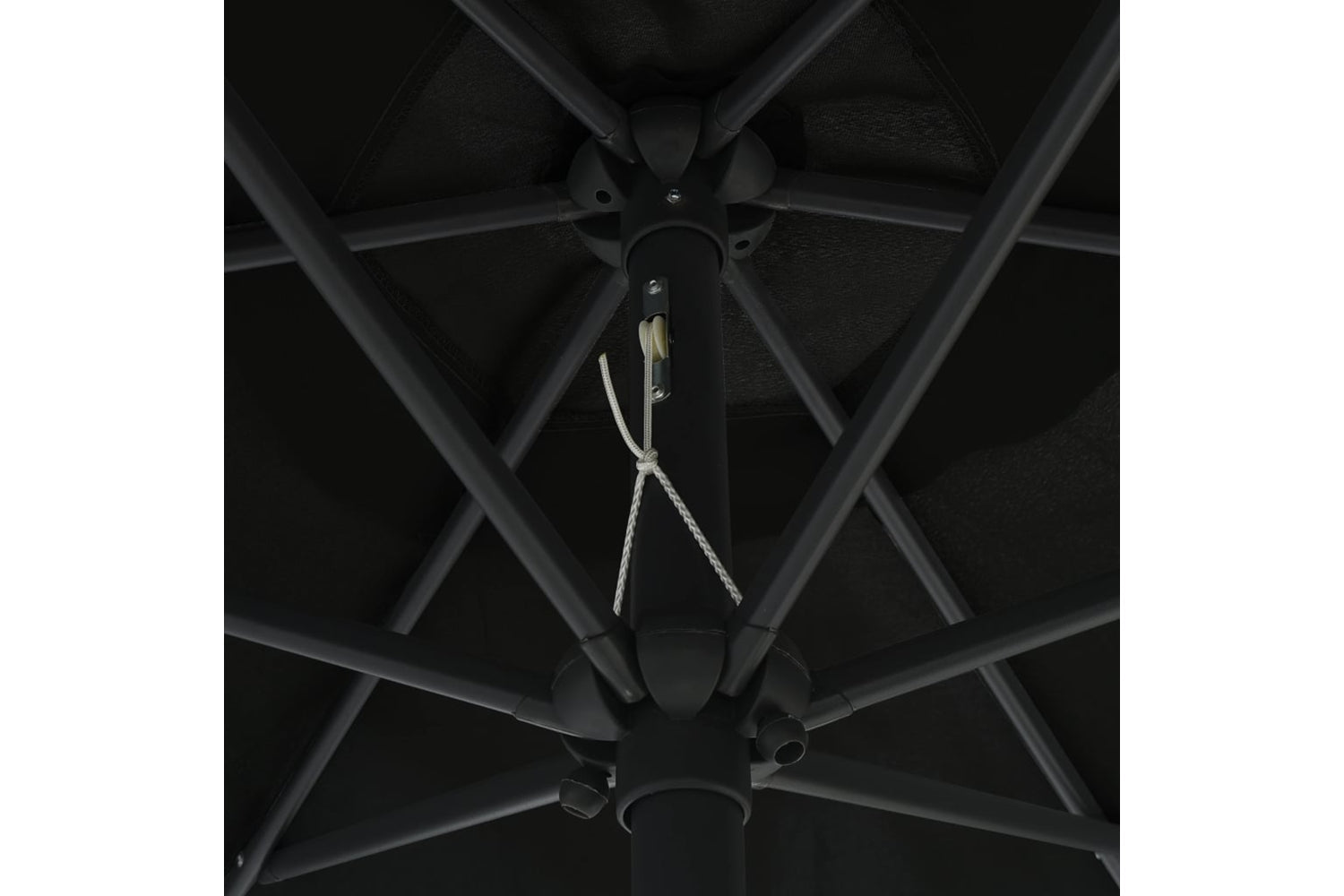 vidaXL 47350 Outdoor Parasol With Aluminium Pole 270x246cm Black-5