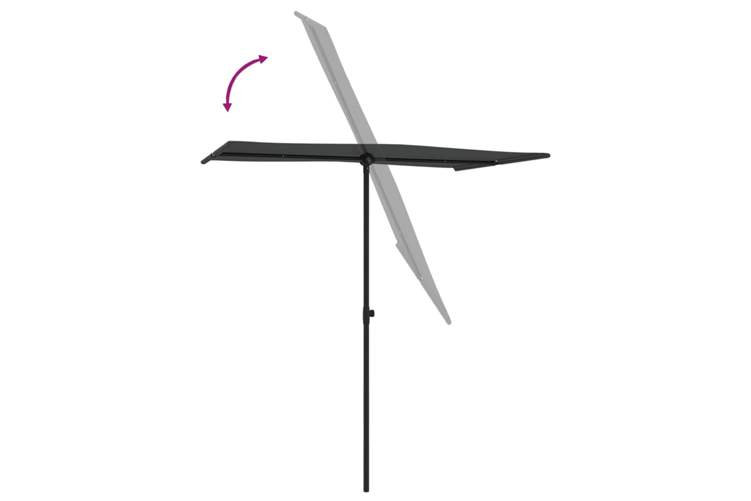 vidaXL 47330 Outdoor Parasol With Aluminium Pole 180x110cm Anthracite-5