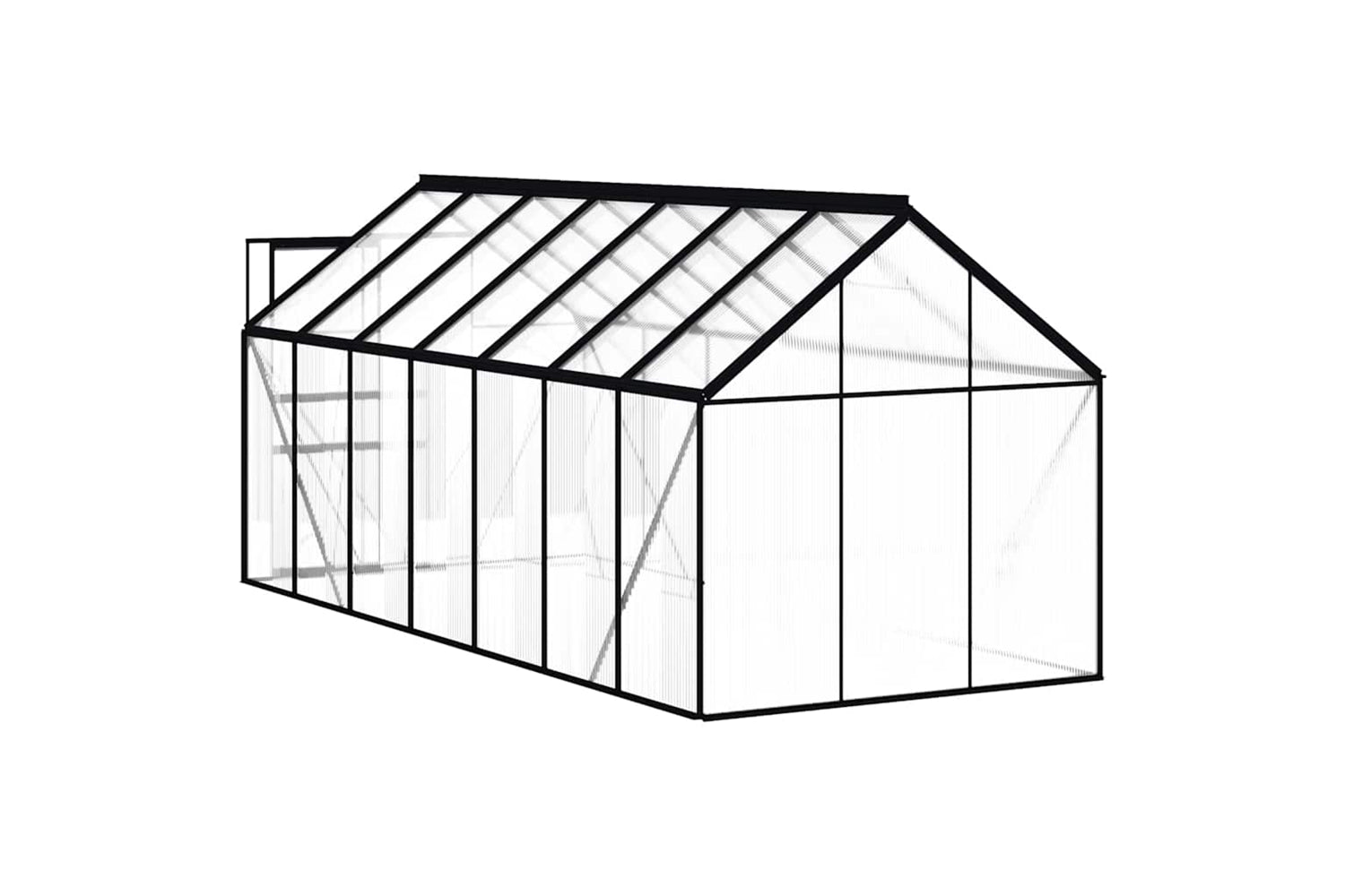 Vidaxl 48219 Greenhouse With Base Frame Anthracite Aluminium 8.17 Mâ²-5