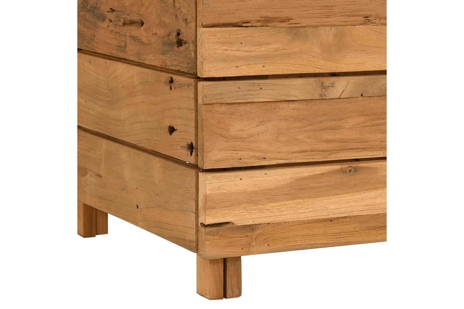 vidaXL Raised Bed 50x40x38cm Recycled Teak Wood And Steel-7