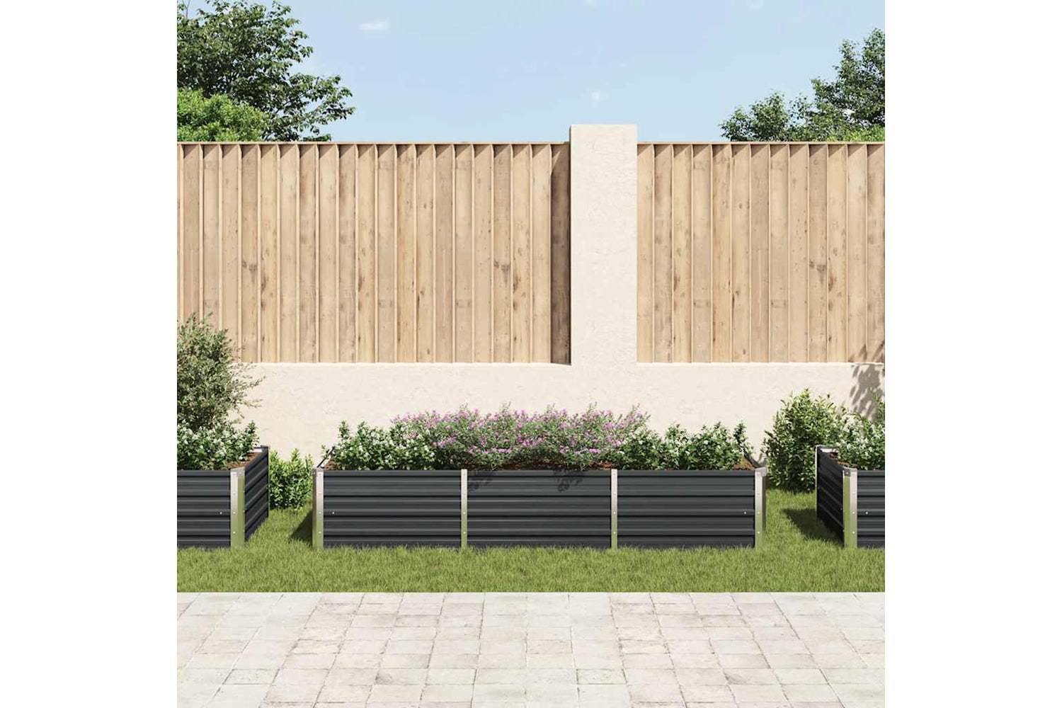 vidaXL 45727 Garden Raised Bed Anthracite 240x80x45cm Galvanised Steel-2