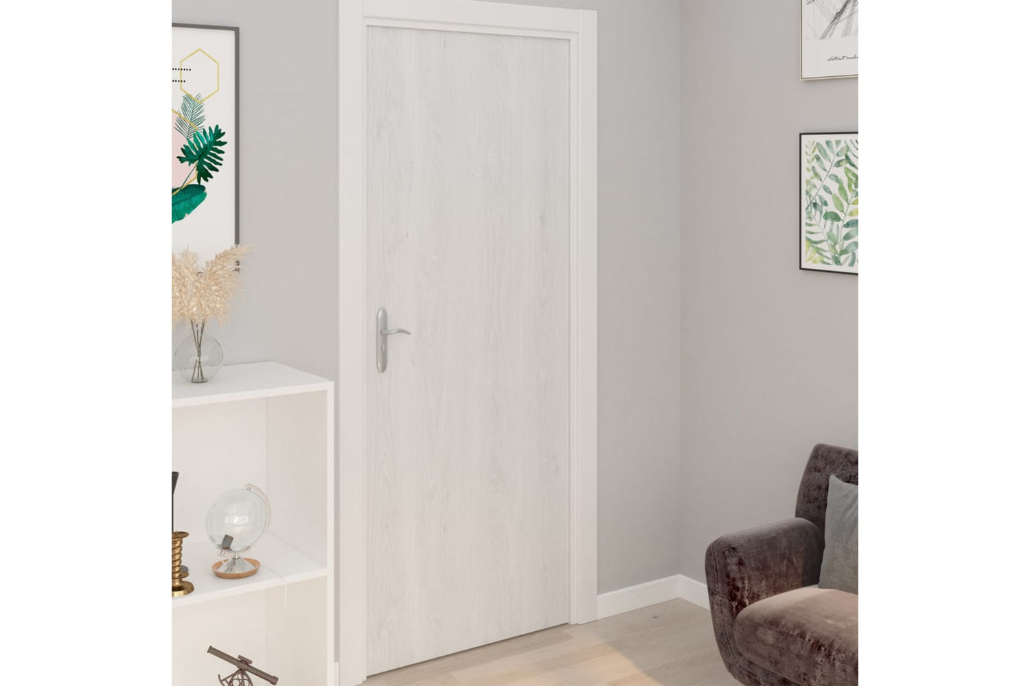 vidaXL 146116 Self-adhesive Furniture Film White Wood 500x90cm Pvc-2