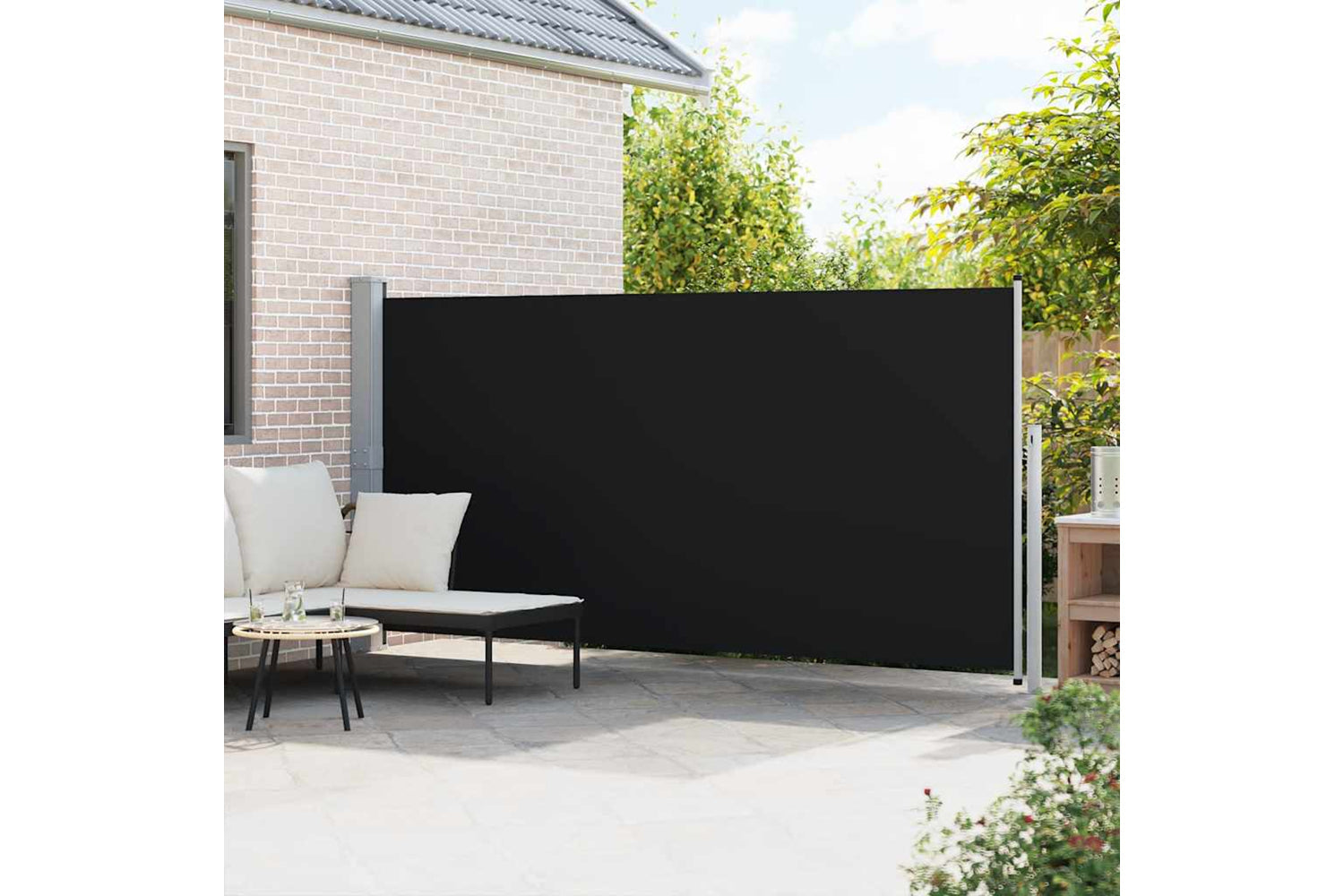 vidaXL 45460 Retractable Side Awning 160 X 500cm Black-2