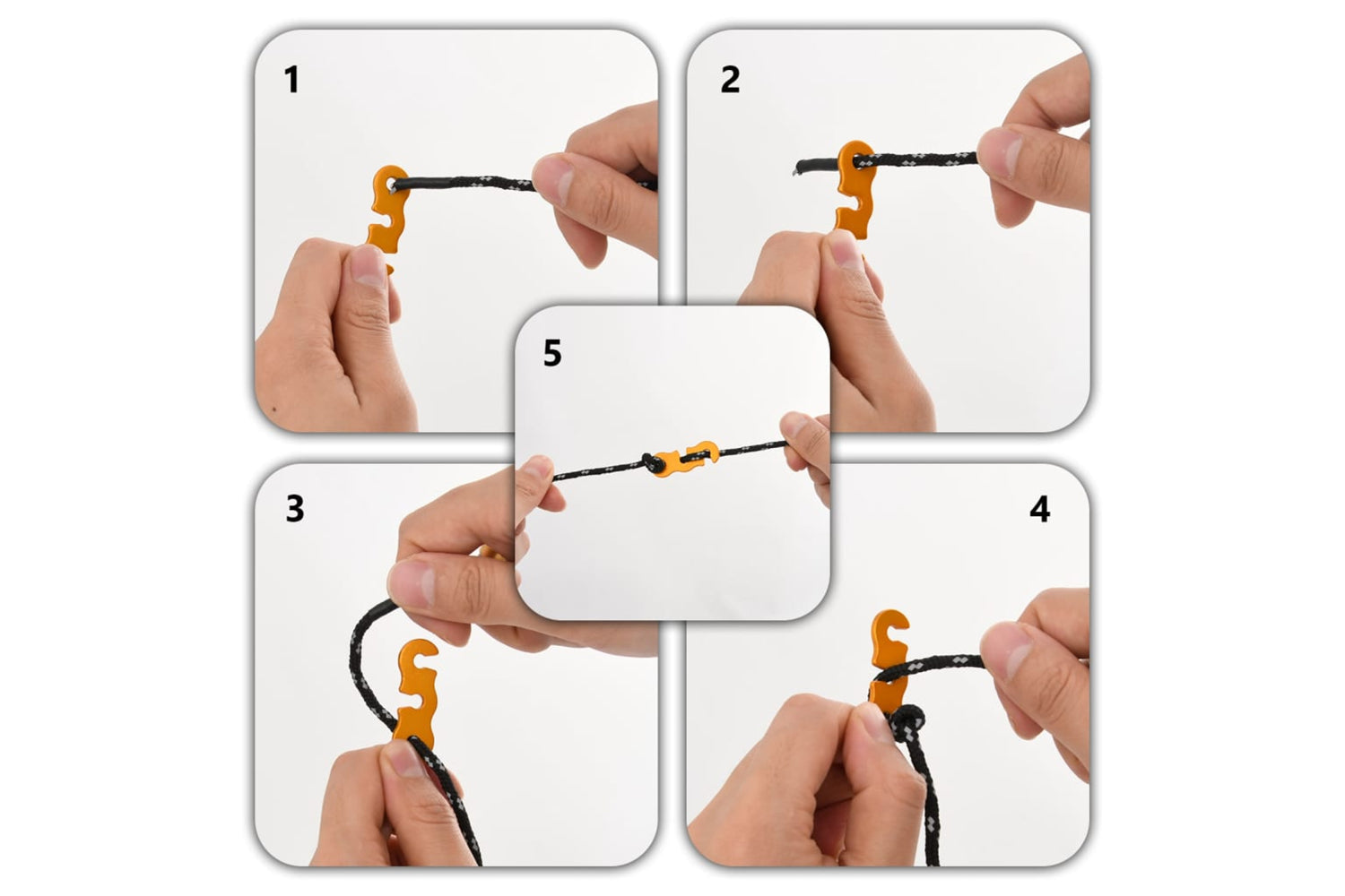 vidaXL 4008135 Tent Guy Ropes With Spanners Reflective 8 Pcs 4 M 4mm-2
