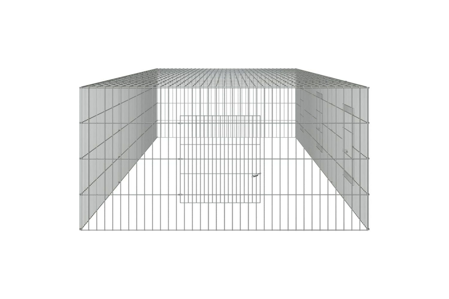 vidaXL 171564 3-panel Rabbit Cage 325x109x54cm Galvanised Iron-4