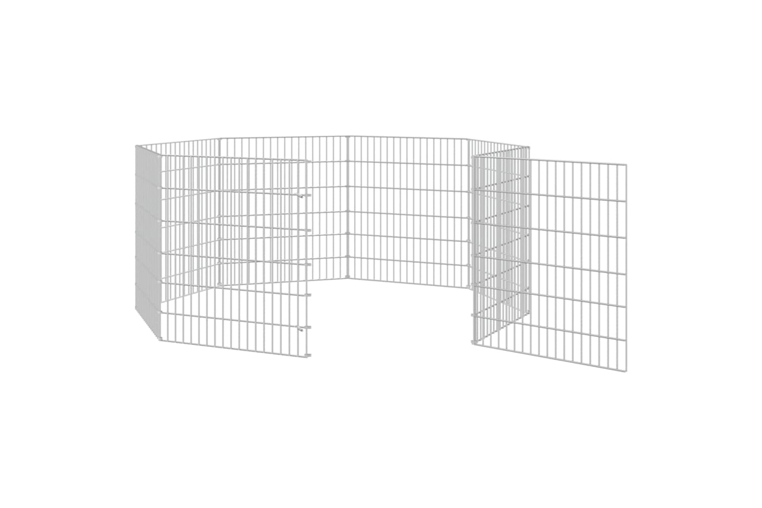 Vidaxl Free Range Animal Enclosure 8-panel 54x60 Cm Galvanised Iron-4