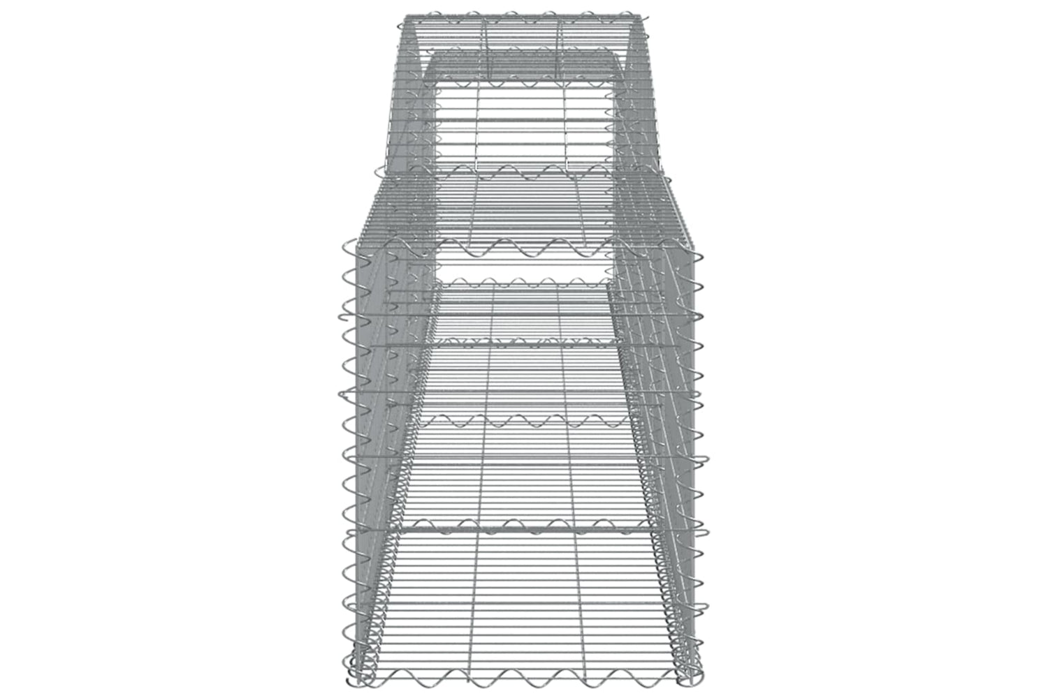 vidaXL 3146971 Arched Gabion Baskets 3 Pcs 400x50x60/80cm Galvanised Iron-4