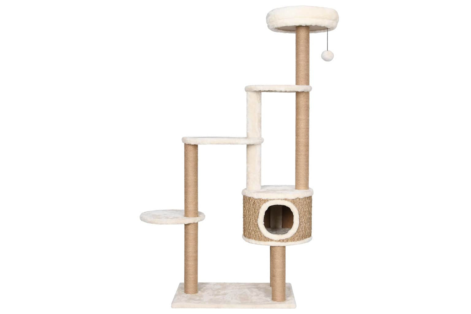 Vidaxl Cat Tree With Luxury Cushions And Scratching Post 148cm Seagrass-3