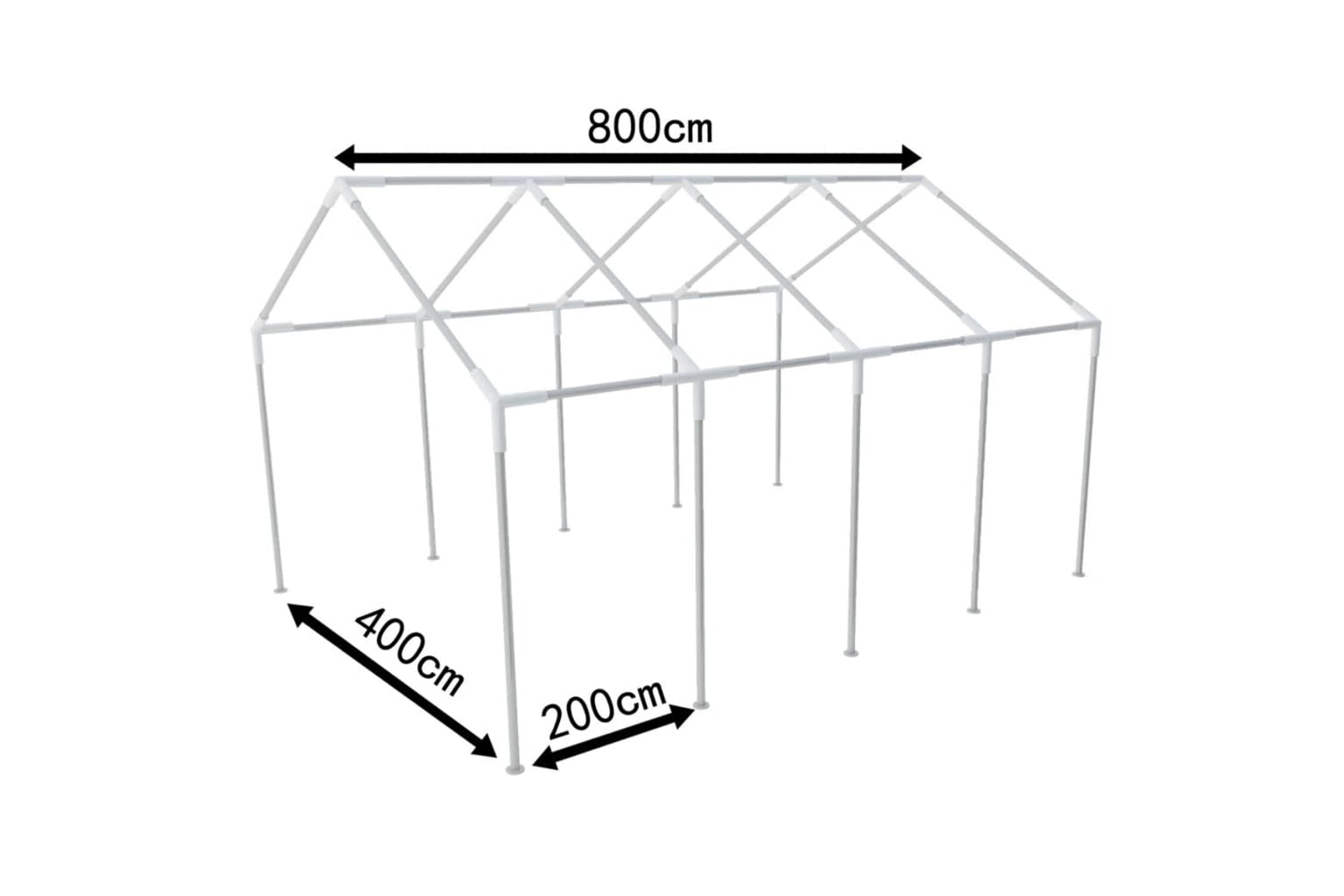 Vidaxl 40154 Steel Frame For Party Tent 8 X 4 M-2