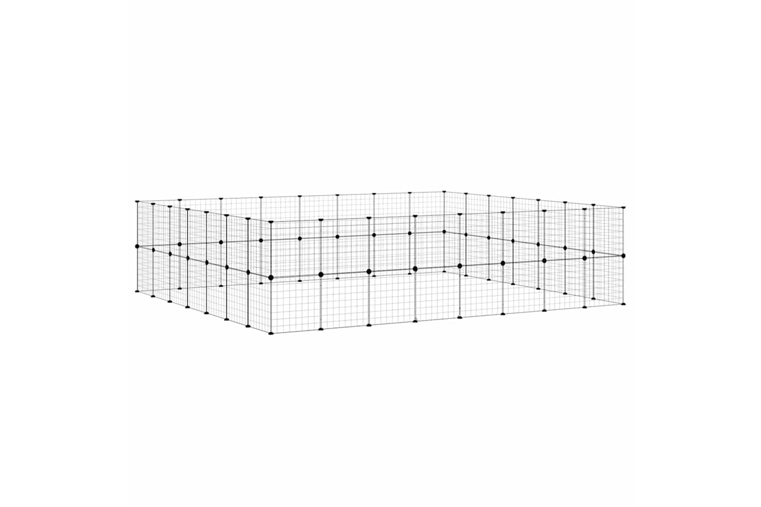 vidaXL 3114042 60-panel Pet Cage With Door Black 35x35cm Steel-3