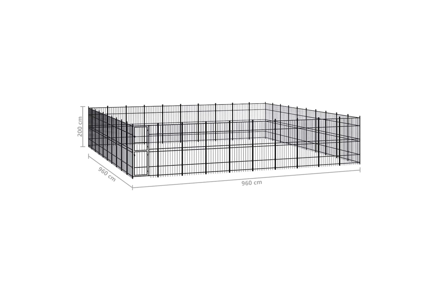 Vidaxl 3098009 Outdoor Dog Kennel Steel 92.16 M2-7