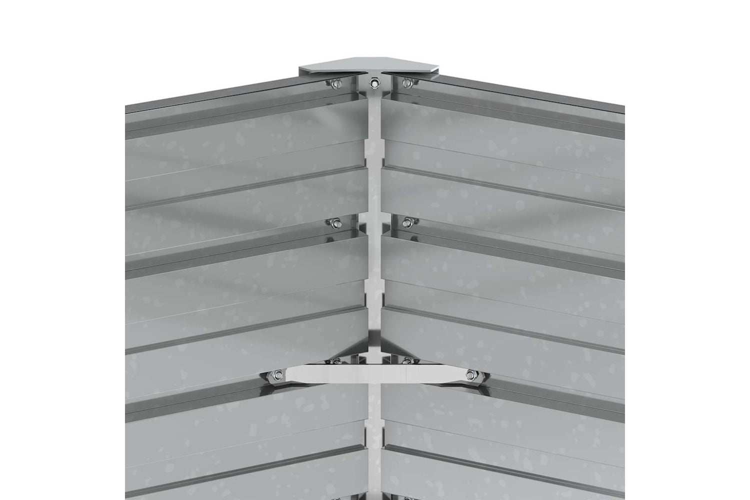 Vidaxl Garden Raised Bed 129x77 Cm Galvanized Steel Silver-6
