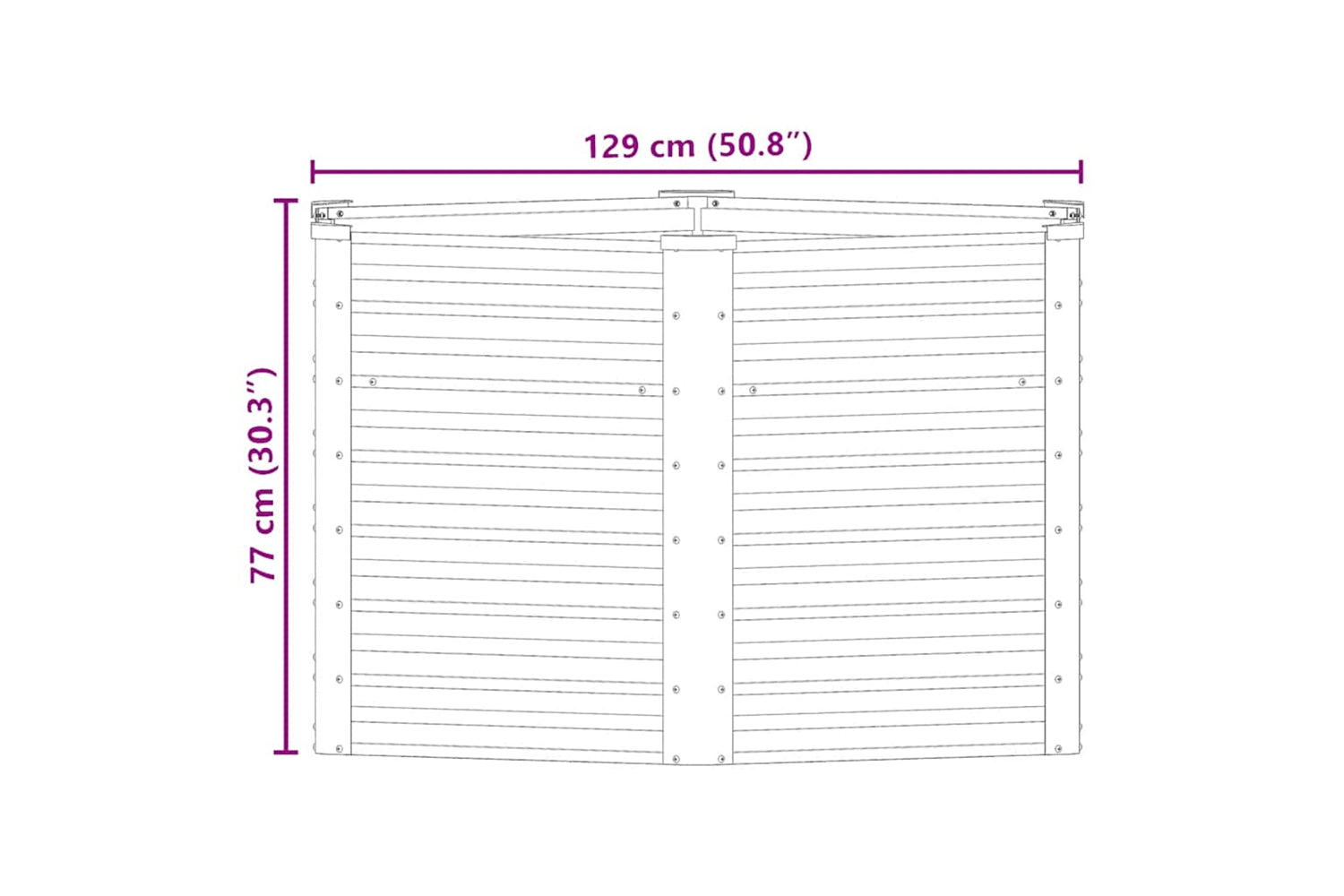 Vidaxl Garden Raised Bed 129x77 Cm Galvanized Steel Silver-8