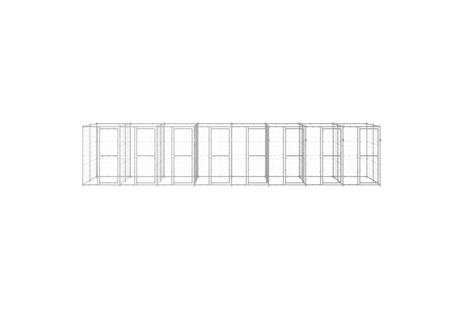 Vidaxl 3082288 Outdoor Dog Kennel Galvanised Steel 19.36 M2-2