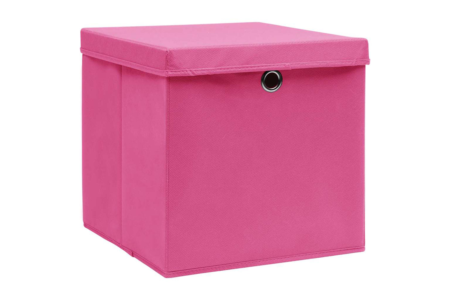 Vidaxl 288348 Storage Boxes With Lids 10 Pcs Pink 32x32x32 Cm Fabric-2