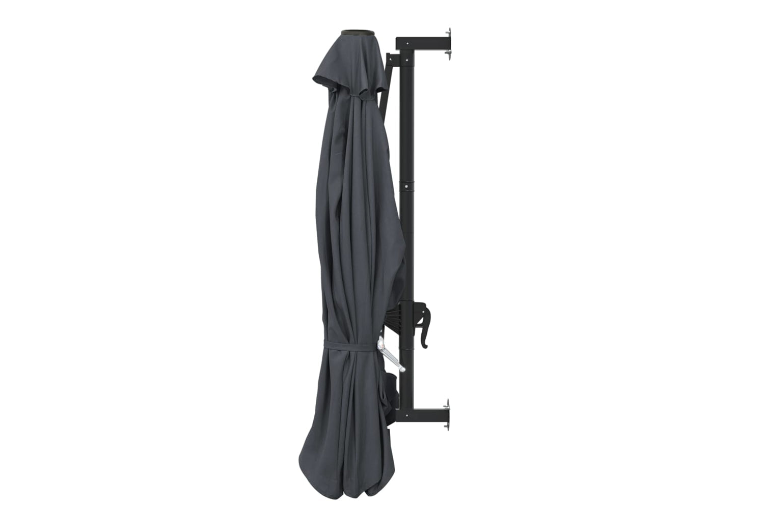 vidaXL Wall-mounted Parasol With Metal Pole 300cm Anthracite-5