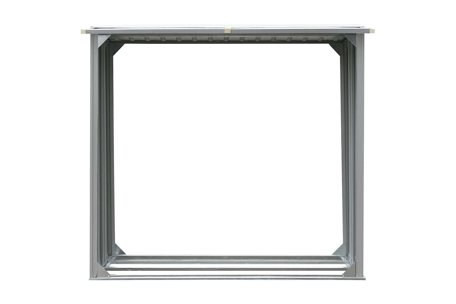 vidaXL 44858 Garden Log Storage Shed Galvanised Steel 172x91x154cm Grey-2