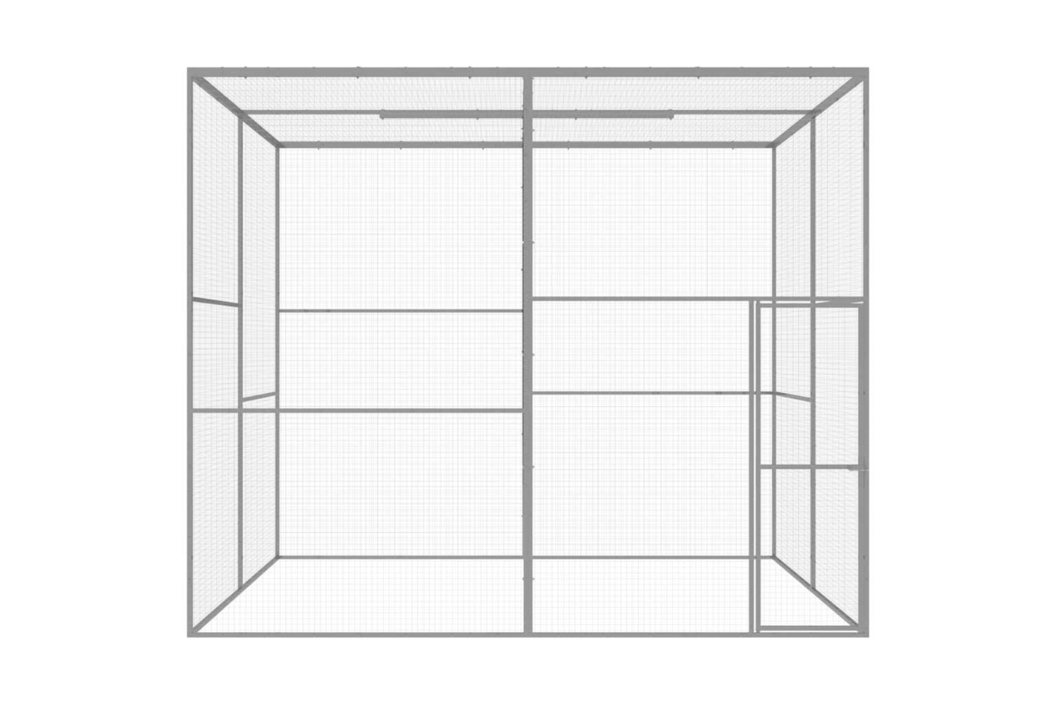 Vidaxl Cat Cage 3x3x2.5 M Galvanised Steel-2