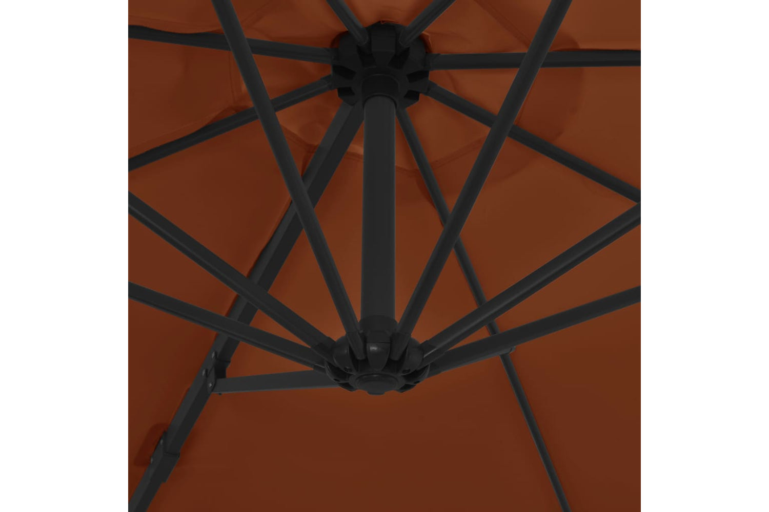 vidaXL 312313 Cantilever Umbrella With Steel Pole Terracotta 300cm-6