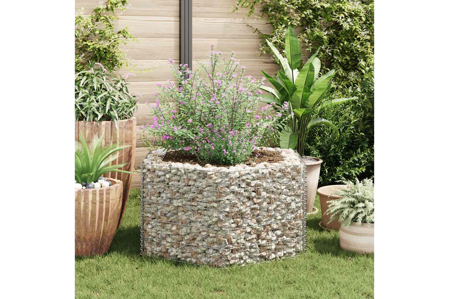 vidaXL 142532 Hexagonal Gabion Raised Bed 100x90x50cm-2