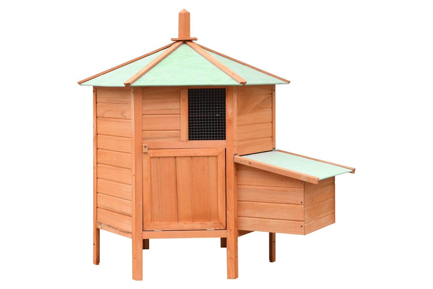 vidaXL 170645 Chicken Cage Solid Pine & Fir Wood 126x117x125cm-2