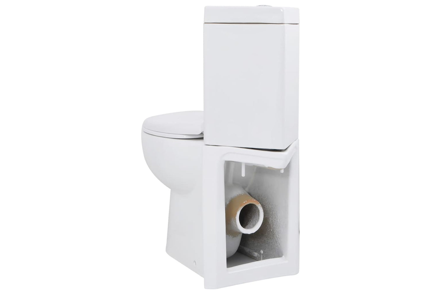 Vidaxl 141133 Wc Ceramic Toilet Bathroom Corner Toilet White-5