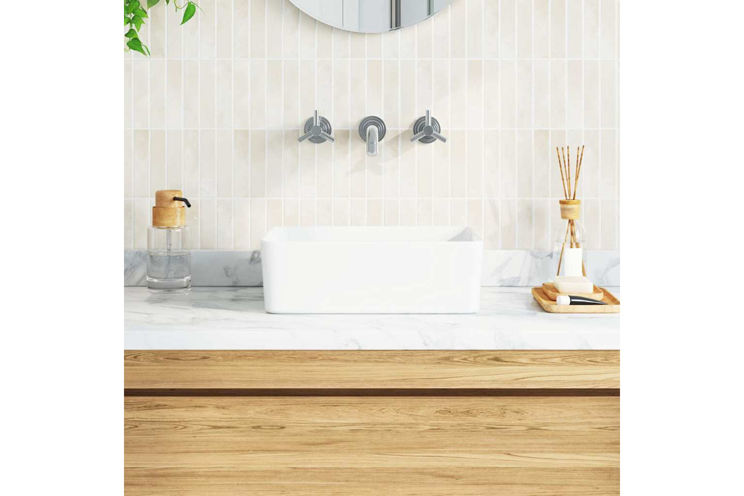 vidaXL 143919 Wash Basin 40x30x13cm Ceramic White-2