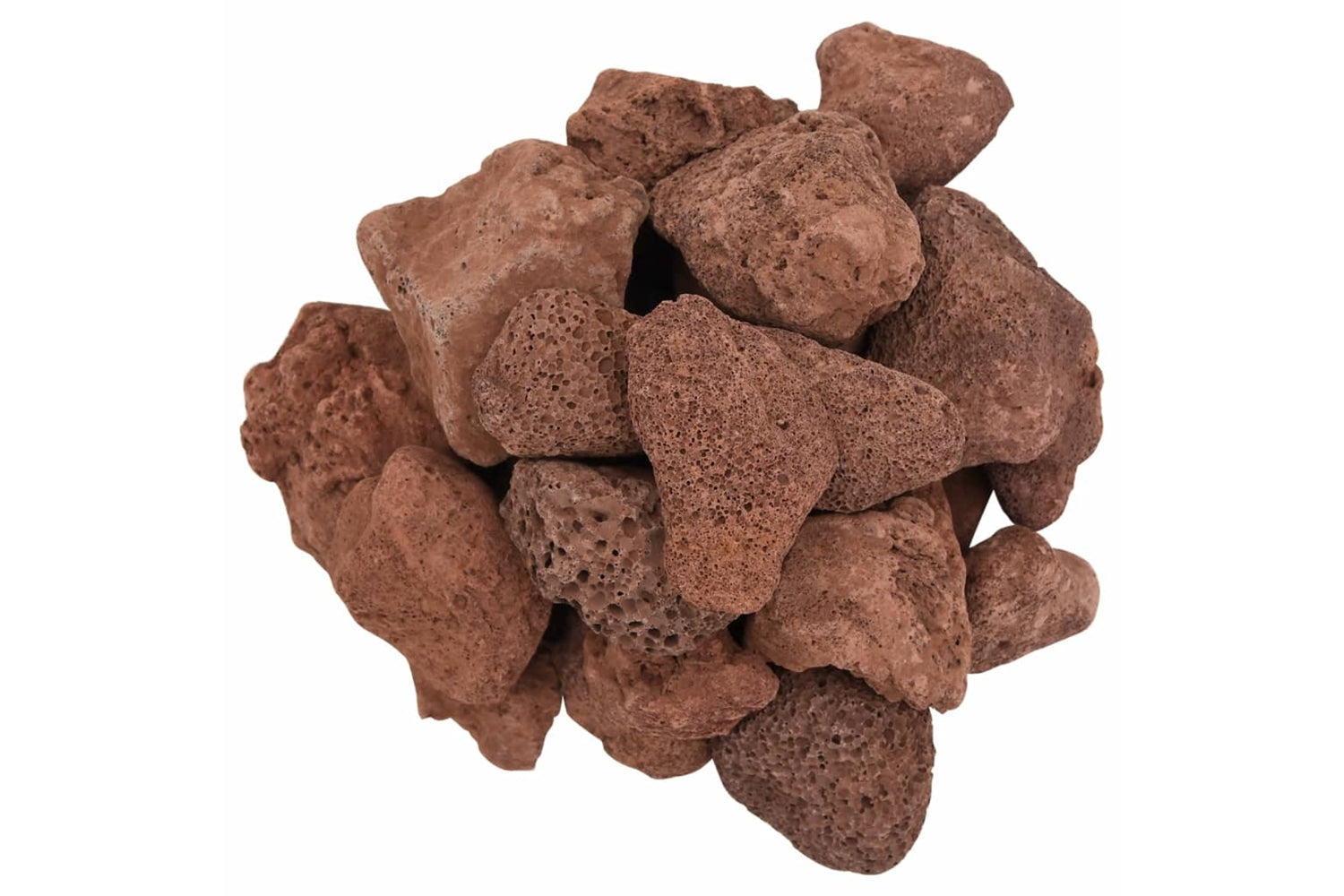 vidaXL 3217178 Volcanic Rocks 10 Kg Red 5-8cm-3