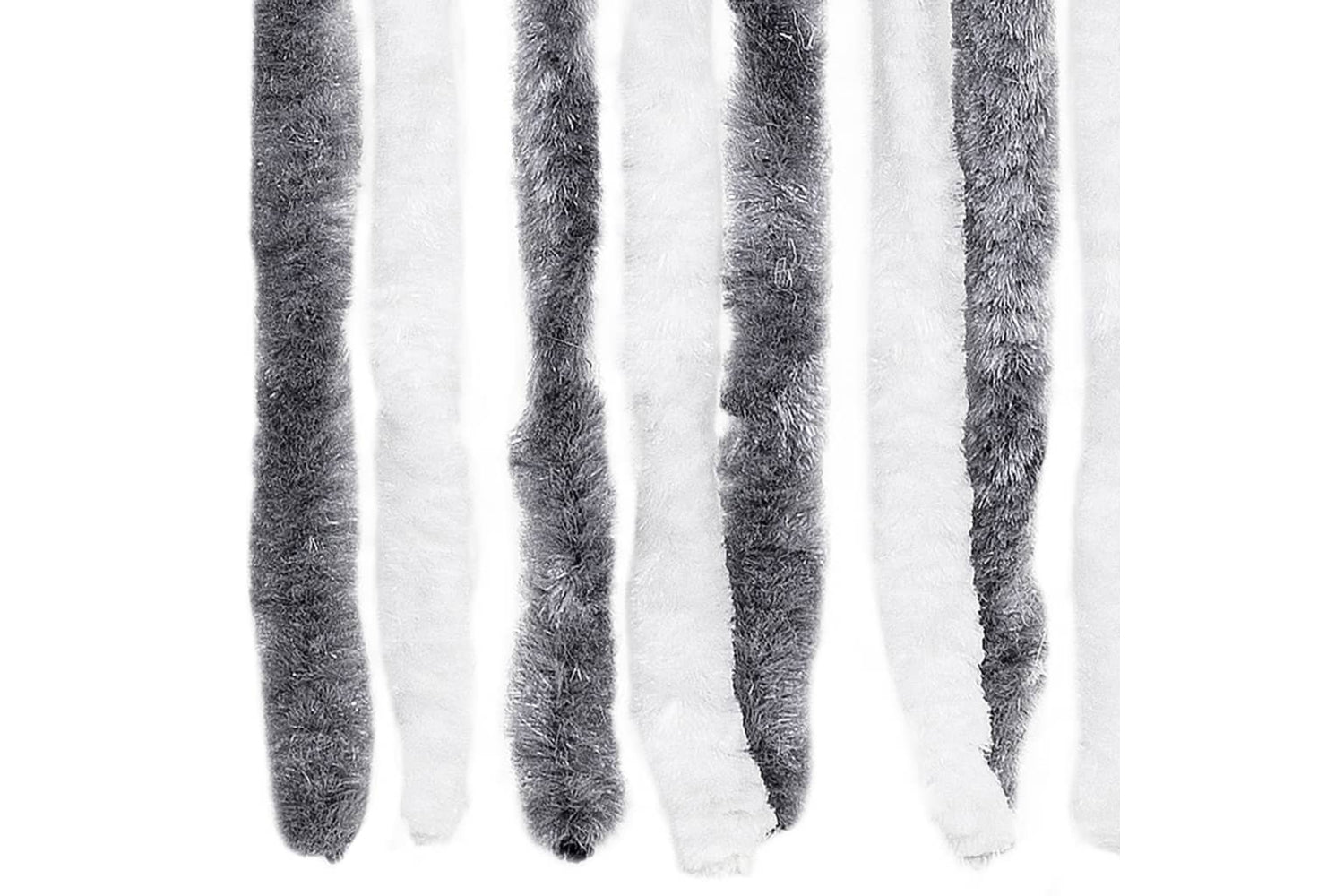 vidaXL 241224 Insect Curtain Grey And White 90x220cm Chenille-4