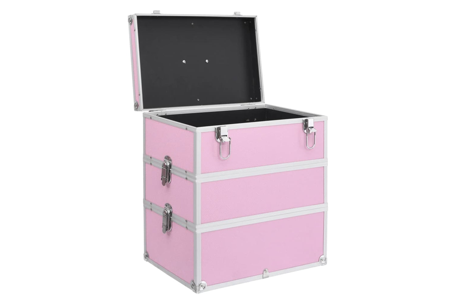 vidaXL 91841 Make-up Case 37x24x40cm Pink Aluminium-4