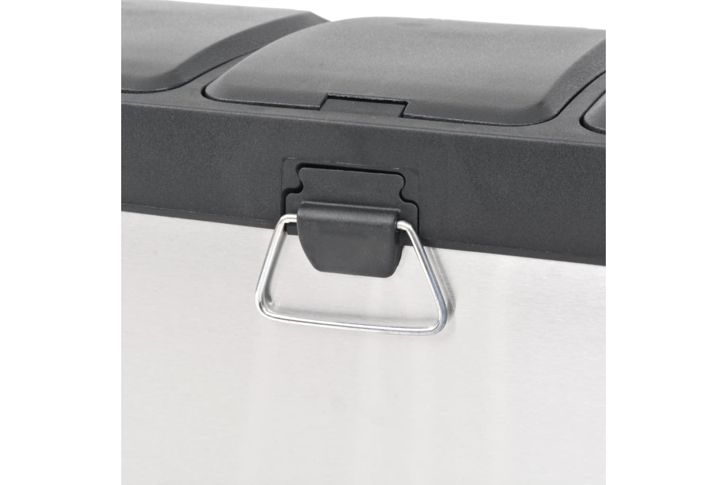 Vidaxl 50601 Recycling Pedal Bin Garbage Trash Bin Stainless Steel 24 L-4