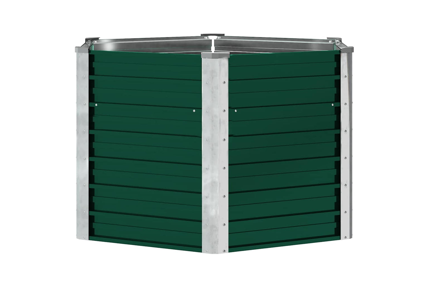 Vidaxl Garden Raised Bed Galvanised Steel 129x129x77 Cm Green-5