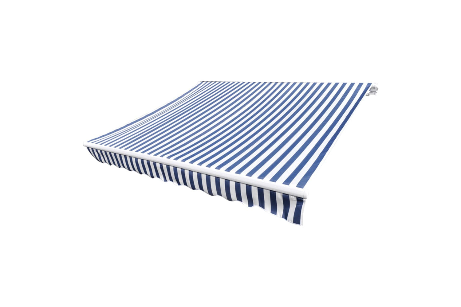 vidaXL 143699 Awning Top Sunshade Canvas Blue & White 350x250cm-2