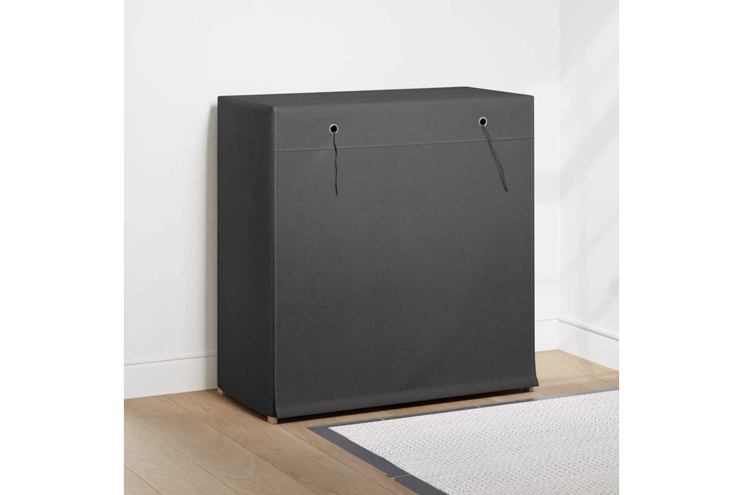 vidaXL Shoe Cabinet With Cover Grey 79x40x80cm Fabric-2