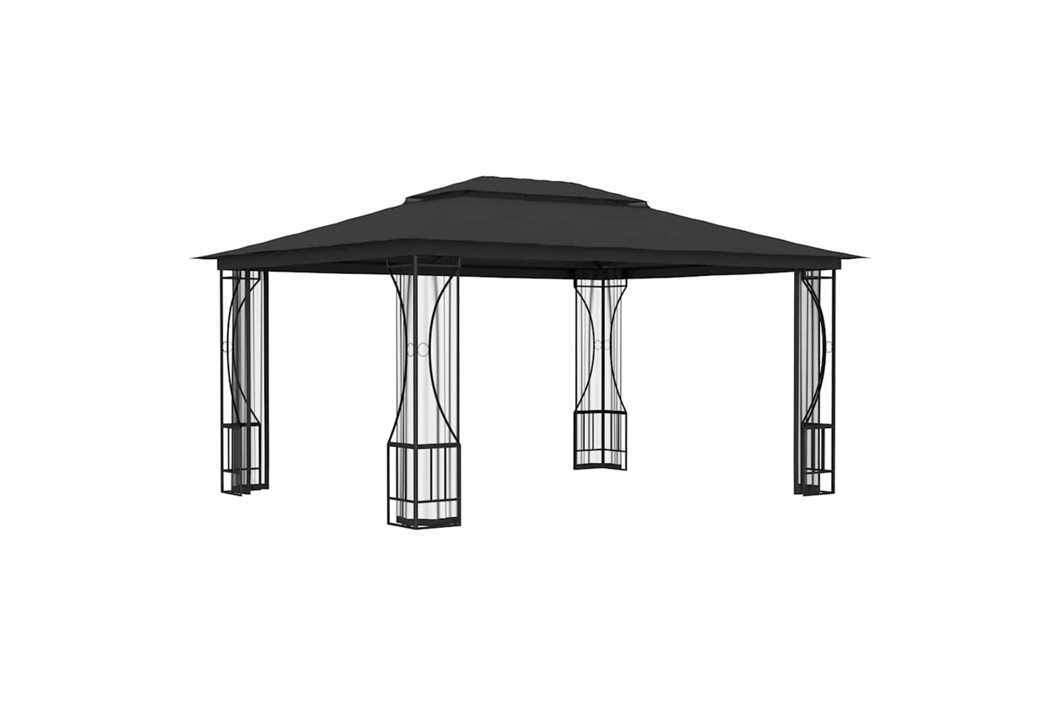 vidaXL 48598 Gazebo With Nets 300x400x265cm Anthracite-2