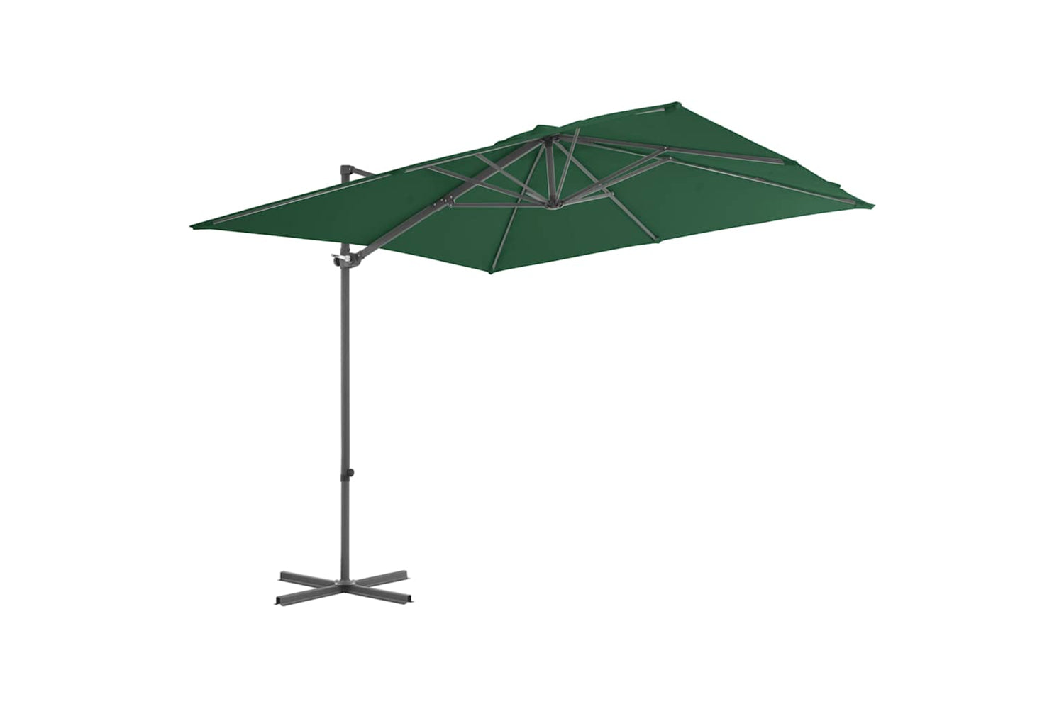 vidaXL 44625 Cantilever Umbrella With Steel Pole Green 250x250cm-2