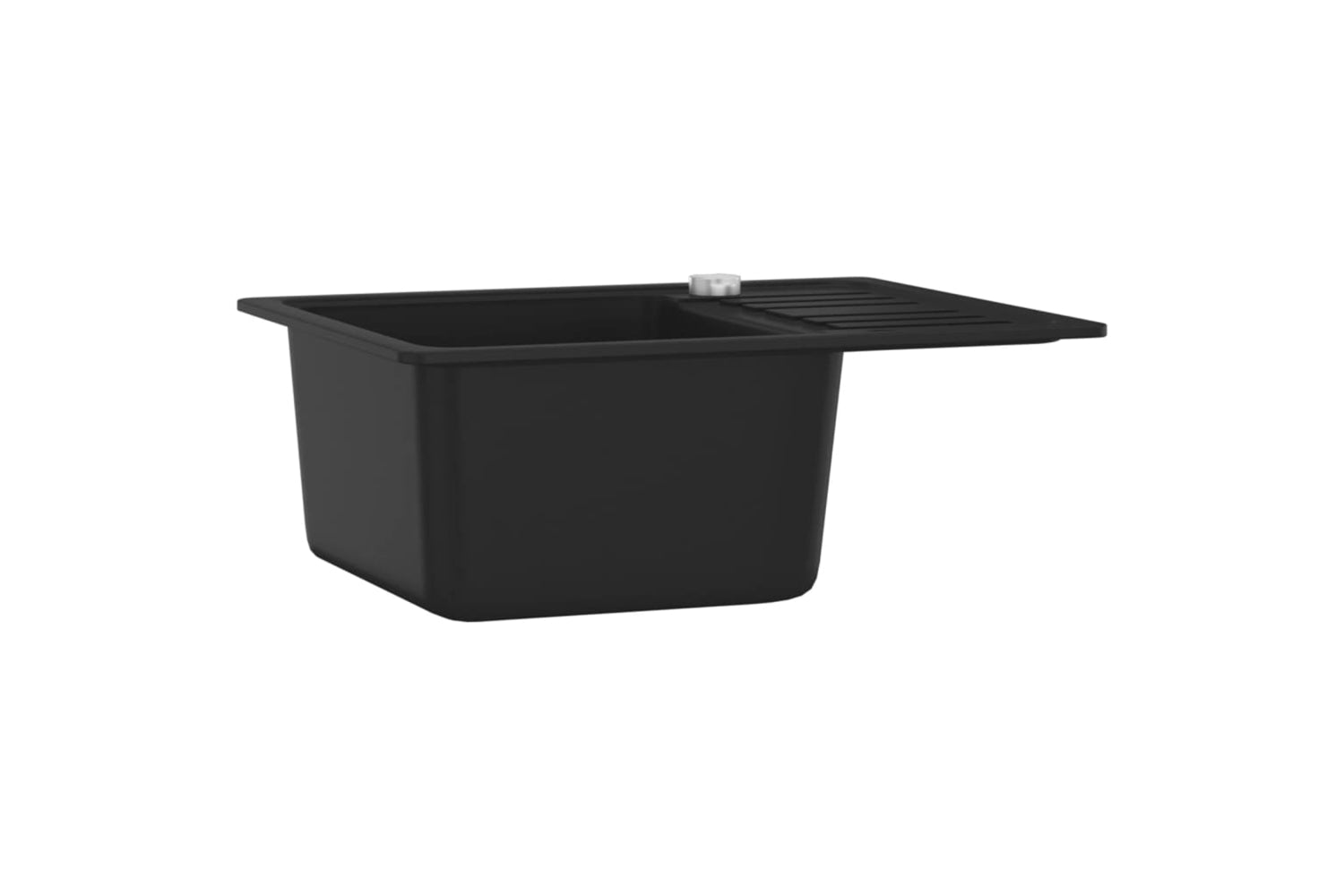 Vidaxl Granite Kitchen Sink Single Basin Black-2